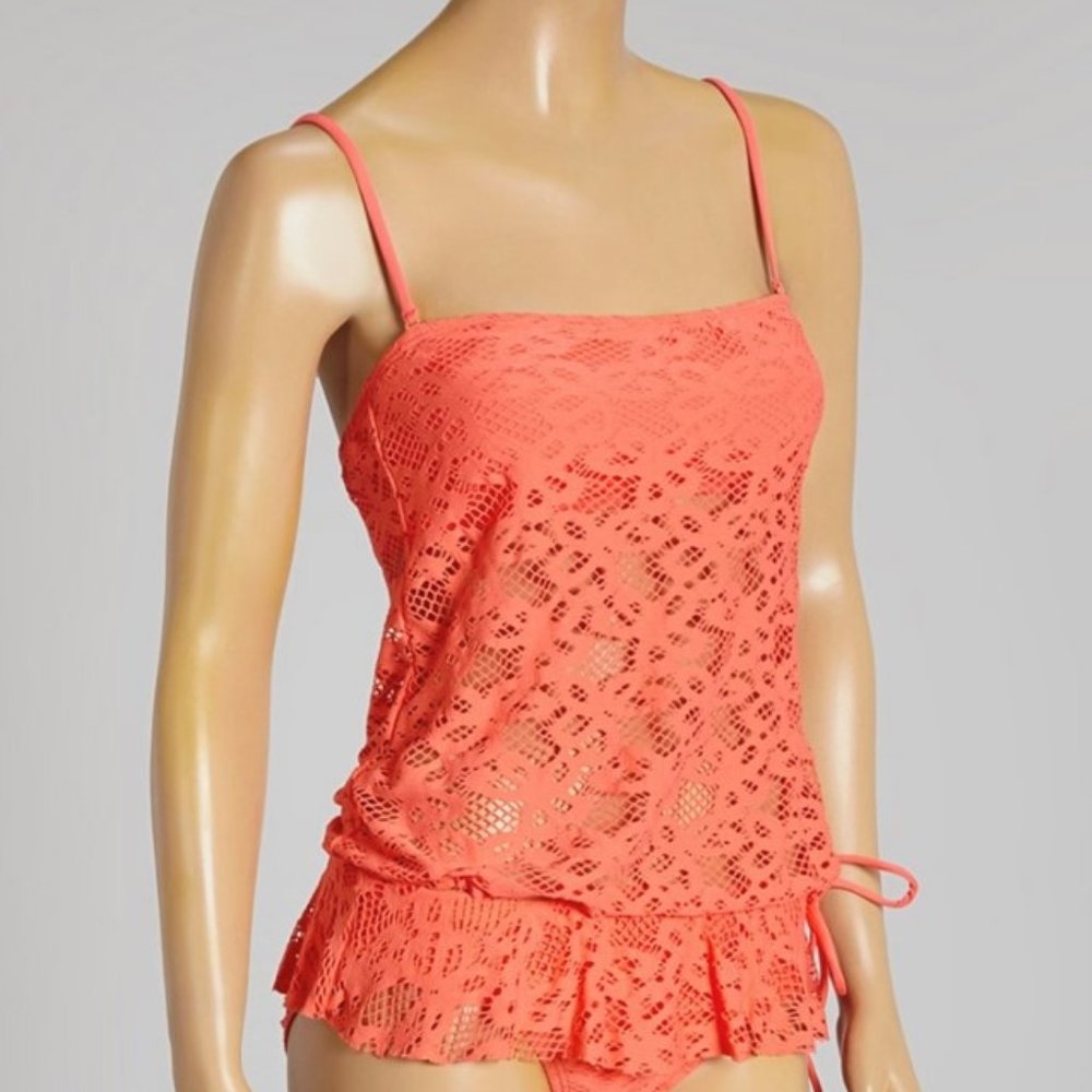 NEW-Kenneth Cole Reaction 2 Piece Tankini - Coral color